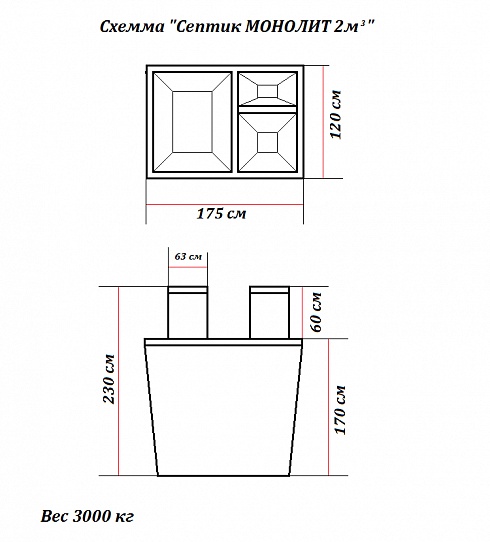 Купить Септик МОНОЛИТ 2 в Москве Септик МОНОЛИТ 2